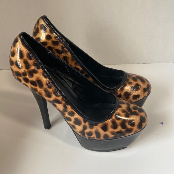 Charlotte Russe Shoes - Charlotte Russe Leopard animal print high heels size 7